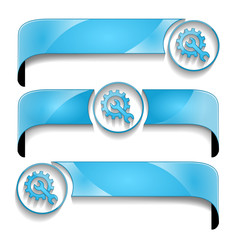 wstęga z ikoną zestaw wektor © vempireart