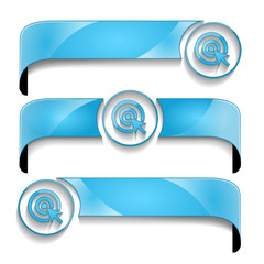 wstęga z ikoną zestaw wektor © vempireart