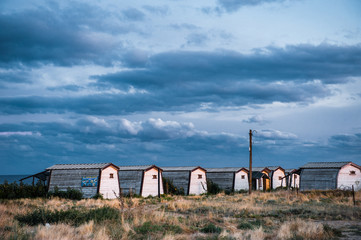 seascape, beautiful views of the rocky cliffs to the sea, Tarhankut, Crimea, Russia