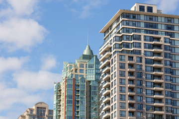 Fototapeta premium the image of skyline with building