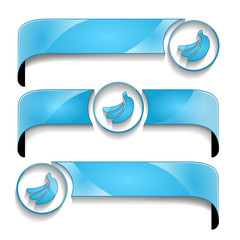 wstęga z ikoną zestaw wektor © vempireart