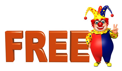 Clown with Free sign