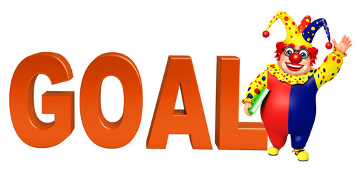 Clown with Goal sign