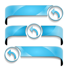 wstęga z ikoną zestaw wektor