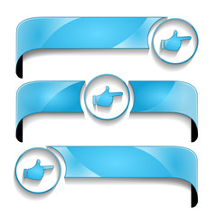 Obraz premium wstęga z ikoną zestaw wektor