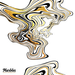 Black, white and golden marble style abstract vector background