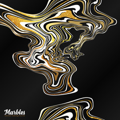 Black, white and gold marble style abstract background