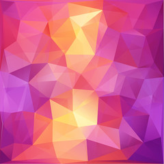 Fototapeta premium Pink and orange triangles abstract background