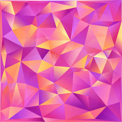 Pink and orange triangles abstract background