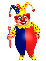 Clown with Tooth brush