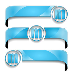 wstęga z ikoną zestaw wektor © vempireart