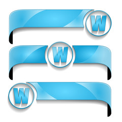 wstęga z ikoną zestaw wektor © vempireart