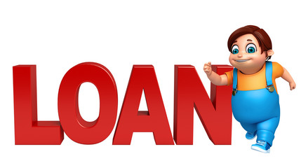 kid boy with Loan
