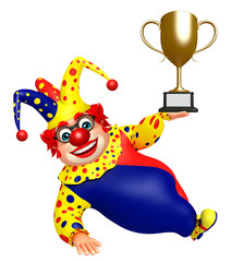 Clown with Winning cup