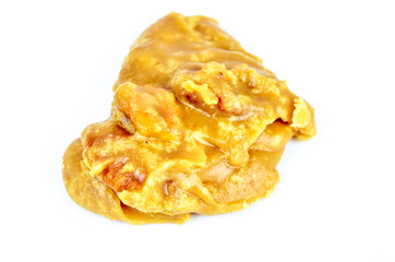 Pecan Praline on White