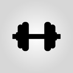 dumbbell icon vector, solid logo 