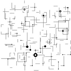Geometric line with dots background. Technology vector design. Network illustration. Wireframe mesh polygonal. Abstract form with connected lines and dots. Geometric Lines.