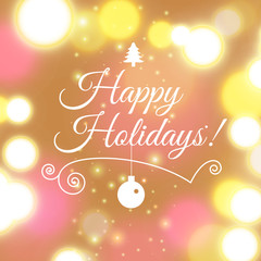 Merry Christmas e-card template. Vector illustration.