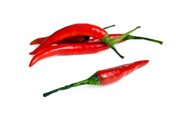 Fotobehang Chili pepper isolated on white background © suradech_k