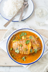 Fish In Curried Coconut Sauce Recipe in Indian style