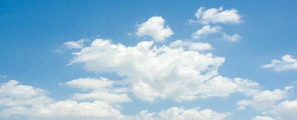 Beautiful blue sky with clouds