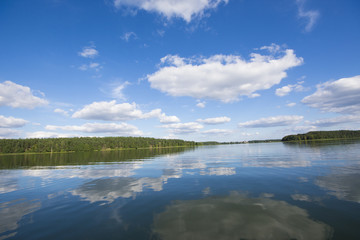 Beutifull view of a lake with Sky reflection in the lake
