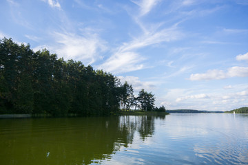 Beutifull view of a lake with Sky reflection in the lake