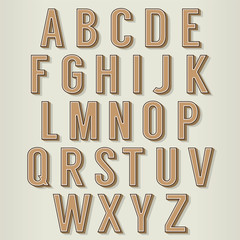 Vintage Style Alphabets Set Vector Illustration