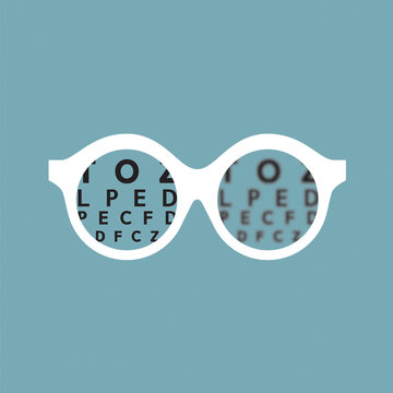 Optician, Vision Of Eyesight Vector Illustration