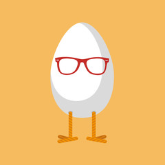egg on legs and glasses