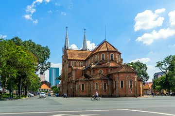 Notre Dame Cathedral built in 1880's by France, Hochiminh city, Vietnam.