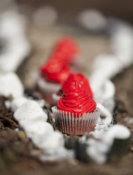 Extremely colored cupcakes