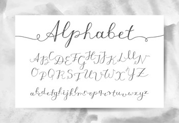 handwritten lettering alphabet