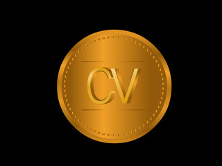 CV Initial Logo for your startup venture