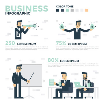  Business Infographics. Business concept illustration.
