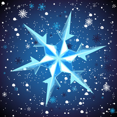 Detailed Vector Frozen Ice Crystal