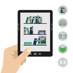 portable modern tablet  e-book reader