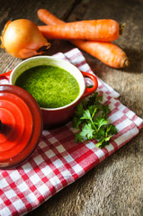 Healthy dinner, vegetable soup