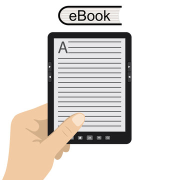 portable modern tablet  e-book reader
