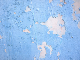 Creative beautiful blue background, blue  paint on concrete with