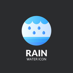 Rain logo template