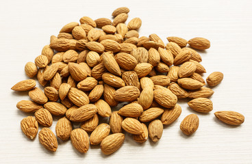 Peeled Almonds Closeup