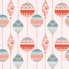 Holiday vintage Christmas seamless  pattern