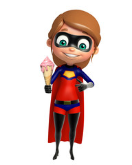 supergirl with Icecream