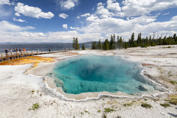 West Thumb in Yellowstone National Park , USA