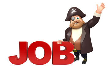 Pirate with Job sign