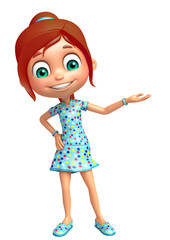 kid girl with Hold pose