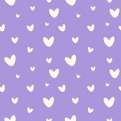 Hearts seamless pattern. Cute babies background. Vector illustration.
