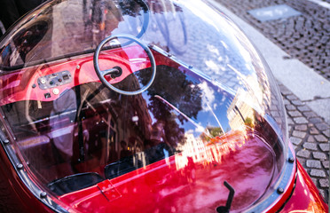 Classic Vintage Child's toy car close-up.