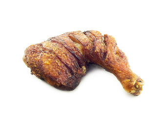 roaroasted chicken isolated on white background